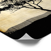 Boom Silhouet Foto Kunst Poster (Hoek)