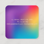 Boom Silhouet Gold Bruske Stroke Ombre Holographic Vierkante Visitekaartje (Achterkant)