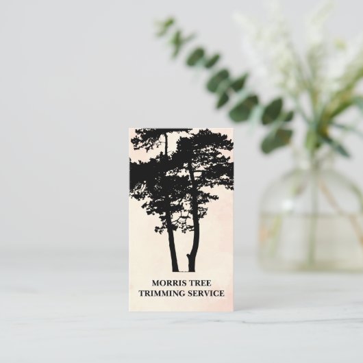 Boom Silhouet | Landschapsarchitectuur | Tuinman Visitekaartje (Staand voorkant)