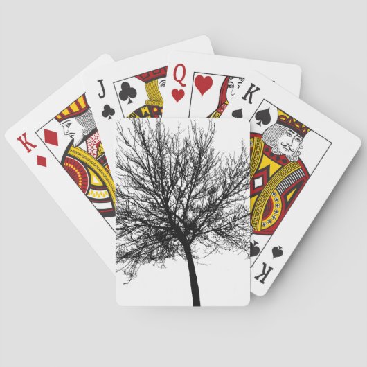 Boom Silhouet Pokerkaarten (Achterkant)