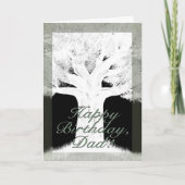 boom silhouet-verjaardag kaart (Voorkant)