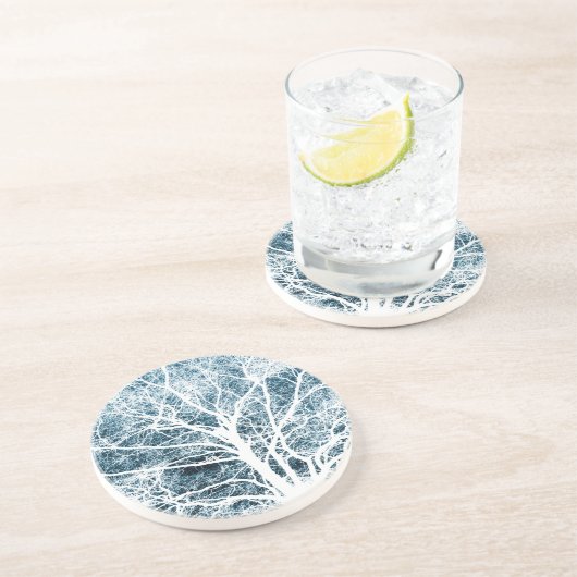 Boom silhouet zandsteen onderzetter (Zijkant)