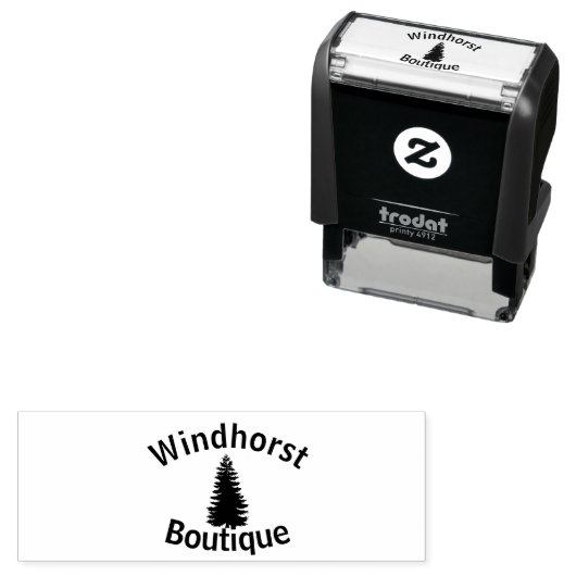 Boom silhouet  zelfinktende stempel (In situ)