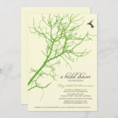 Boom Silhouette Bridal Shower Invitation (limoen) Kaart (Voorkant / Achterkant)