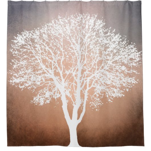 Boom silhouette Design 204 Douchegordijn (Voorkant)