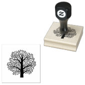 Boom Silhouette Design Wooden Stamp Rubberstempel (Gestempeld)