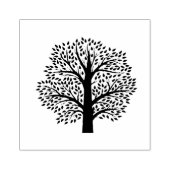 Boom Silhouette Design Wooden Stamp Rubberstempel (Afrduk)