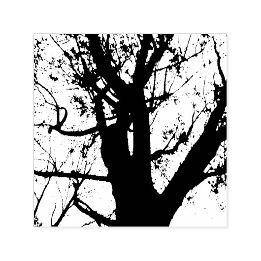 Boom Silhouette Fotografie Zelfbrekende stempel (Design)