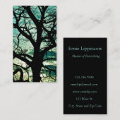 Boom Silhouette - Hoe jaloers is de maan? Visitekaartje (Voorkant / Achterkant)