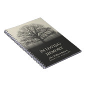 Boom Silhouette in liefdevol geheugen Guestbook Notitieboek (Rechterzijde)