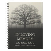Boom Silhouette in liefdevol geheugen Guestbook Notitieboek (Voorkant)