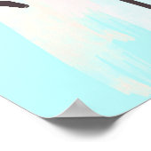 Boom Silhouette met vogels - Poster afdrukken (Hoek)