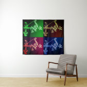 Boom Silhouettes in de vier seizoentreinen Wandkleed (In Situ (horizontaal))