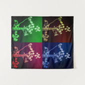 Boom Silhouettes in de vier seizoentreinen Wandkleed (Voorkant (horizontaal))