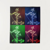 Boom Silhouettes in de vier seizoentreinen Wandkleed (Voorkant)