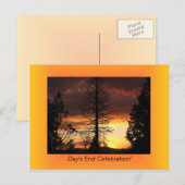 Boom Silhoutte Sunset Briefkaarten (Voorkant / Achterkant)