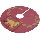 Boom Skirt~Golden Retriever Kerstboom Rok (Gekanteld)