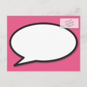 BOOM Sla de datum op Leuk Retro Strip Pop Art Aankondigingskaart (Achterkant)