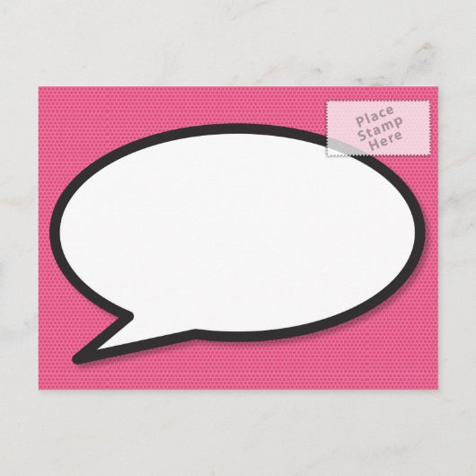 BOOM Sla de datum op Leuk Retro Strip Pop Art Aankondigingskaart (Achterkant)