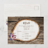 Boom Slice Stomp Bloemen Trouw RSVP Briefkaart (Voorkant / Achterkant)