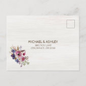 Boom Slice Stomp Bloemen Trouw RSVP Briefkaart (Achterkant)