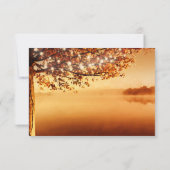 Boom Slingerlichten Herfst Bruiloft RSVP Kaart (Achterkant)