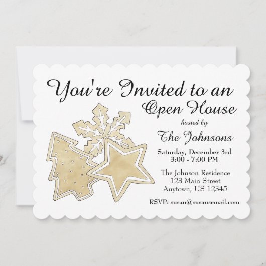 Boom Snowflake kerstsuiker koekjesfeest Kaart (Voorkant)