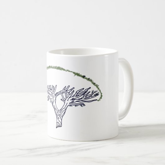 Boom, Socotra Dragon Tree Tekening Mok (Voorkant rechts)