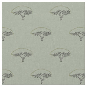 Boom, Socotra Dragon Tree Tekenstof Stof