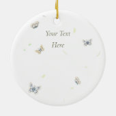 Boom Sparrows under a Weeping Willow Personalized Keramisch Ornament (Achterkant)