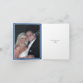 Boom & sprankelende lichten blauwe trouw Dank Je Bedankkaart (Binnen)