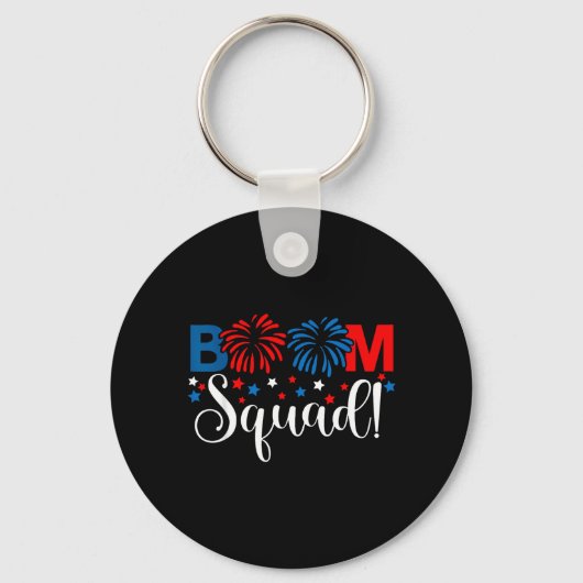 Boom Squad 4 juli T-shirt Vuurwerk Sleutelhanger (Voorkant)