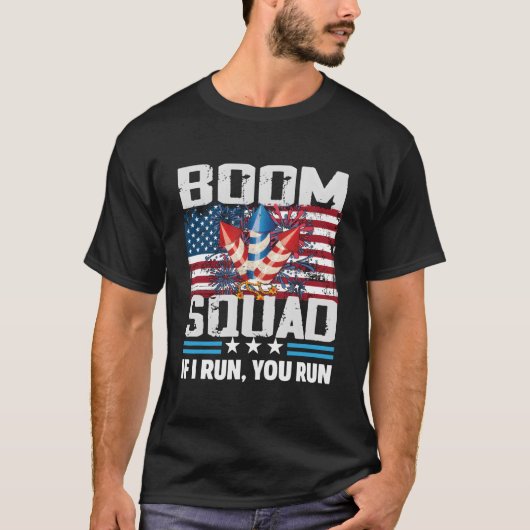 Boom Squad 4Th Of July Firework T-shirt (Voorkant)
