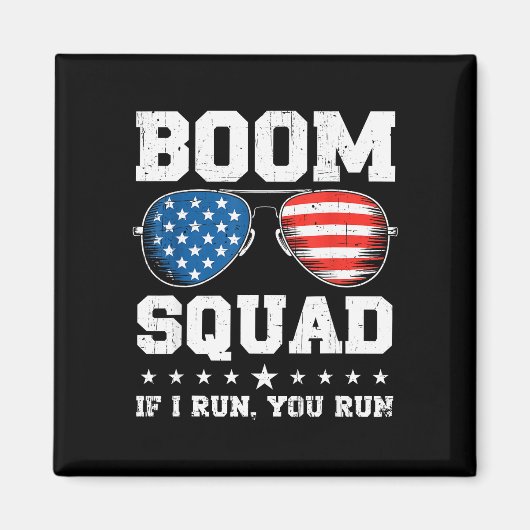 Boom squad vuurwerk regisseur grappig 4 juli  magneet (Voorkant)