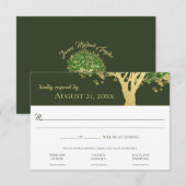 Boom Ster van David Bar Mitswa RSVP Uitnodiging (Voorkant / Achterkant)