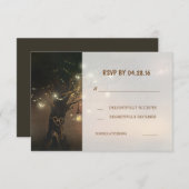 boom string lichten metselaar potten bruiloft RSVP (Voorkant / Achterkant)