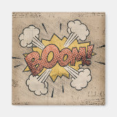 BOOM!  stripboek Steampunk Pop Magneet (Voorkant)