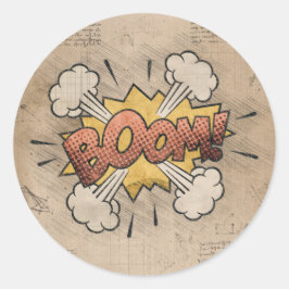 BOOM! stripboek Steampunk Pop Ronde Sticker