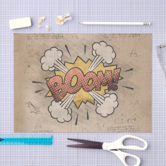 BOOM!  stripboek Steampunk Pop Tissuepapier (Craft)