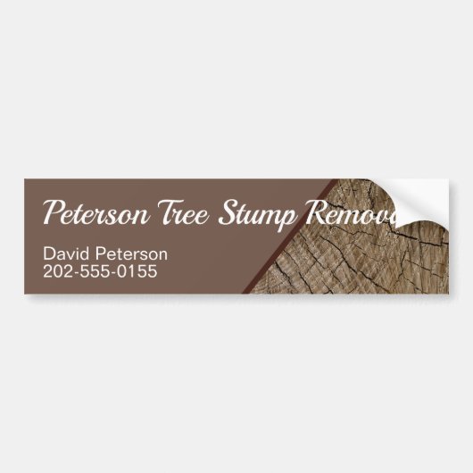 Boom Stump Grining Removal Felling Business Bumpersticker (Voorkant)