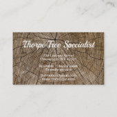 Boom Stump Grinist Arborist Visitekaartje (Achterkant)