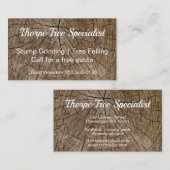 Boom Stump Grinist Arborist Visitekaartje (Voorkant / Achterkant)