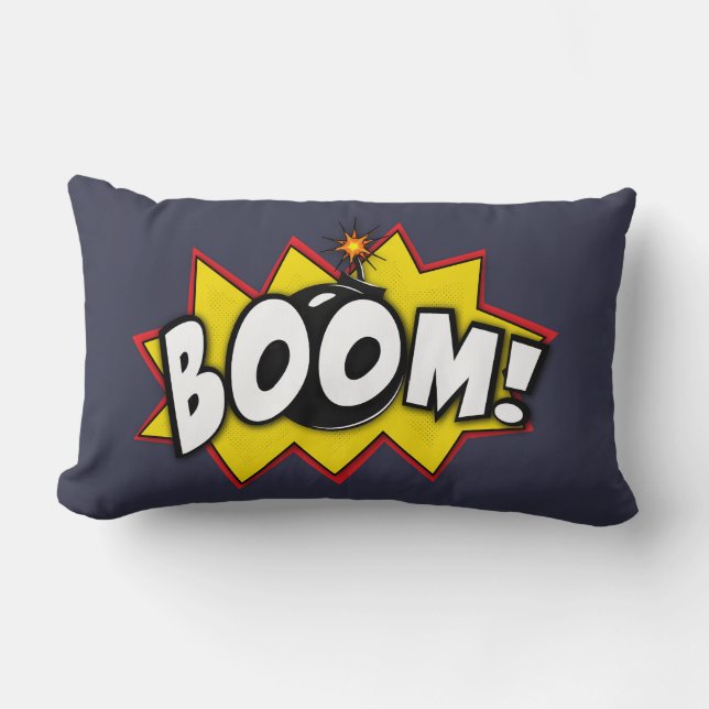 Boom superheld Comic Action Words Kussen (Voorkant)