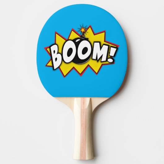Boom superheld Comic Action Words Tafeltennisbatje (Voorkant)