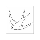 Boom Swallow Vogel Vliegende Art Stamp Rubberstempel (Afrduk)