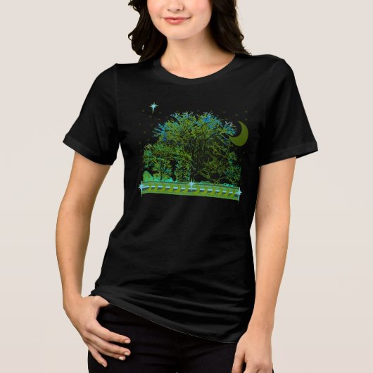 Boom T-shirts met Maan en Sterren (Voorkant)