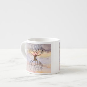 Boom tegen de hemel espresso kop