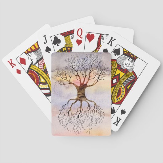 Boom tegen de hemel pokerkaarten (Achterkant)