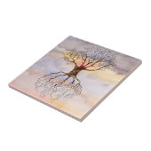 Boom tegen de hemel tegeltje (Zijkant)