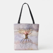 Boom tegen de hemel tote bag (Achterkant)